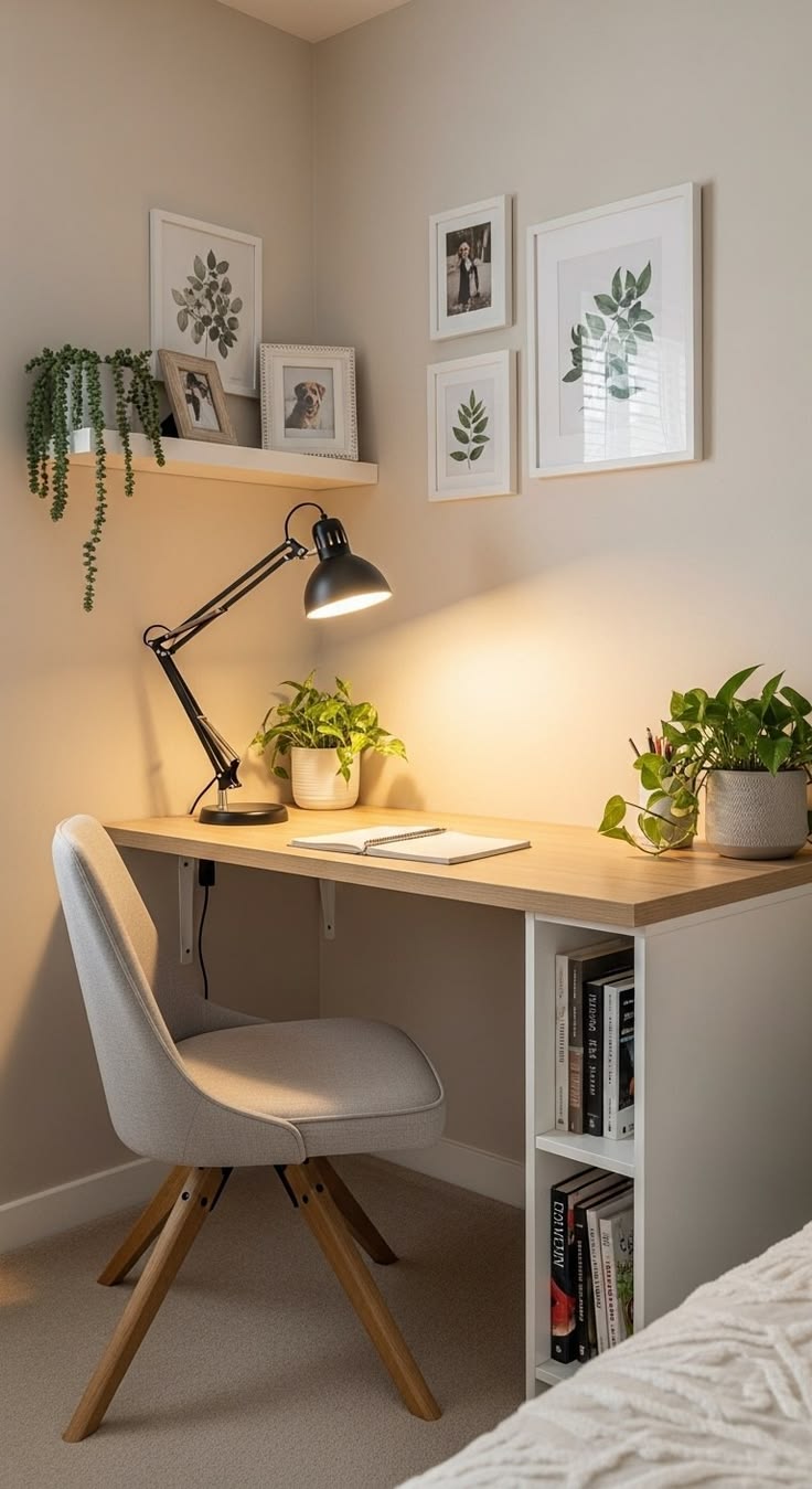 Modern Wall-Mounted Floating Desk - Space-Saving Home Office Solution