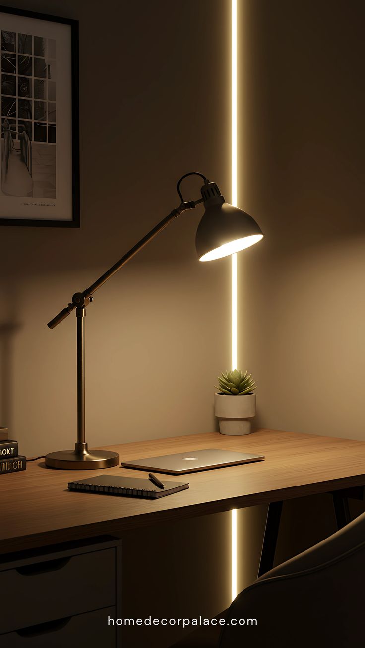 Industrial Matte Black Desk Lamp - Adjustable Swing-Arm Task Light for Office & Study