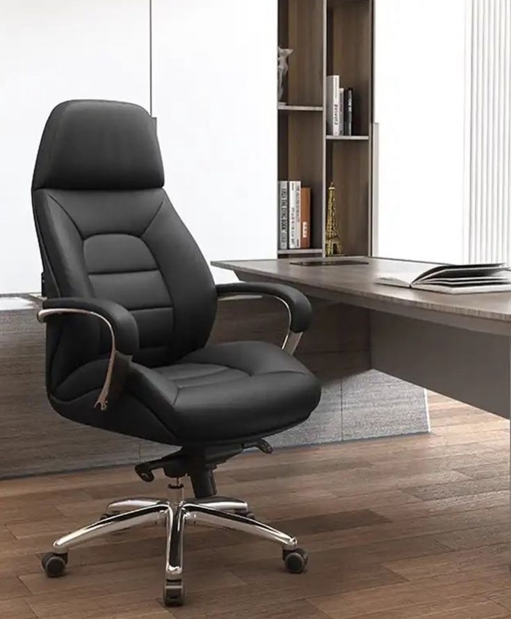 Luxury High-Back Executive Boss Chair - Ergonomic Recliner with Diamond Stitching