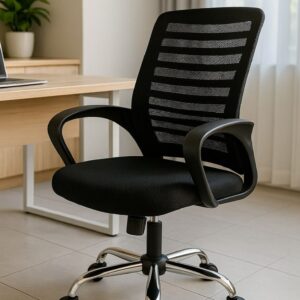Ergonomic Mid-Back Mesh Office Chair - Breathable Swivel Task Chair with Lumbar Support